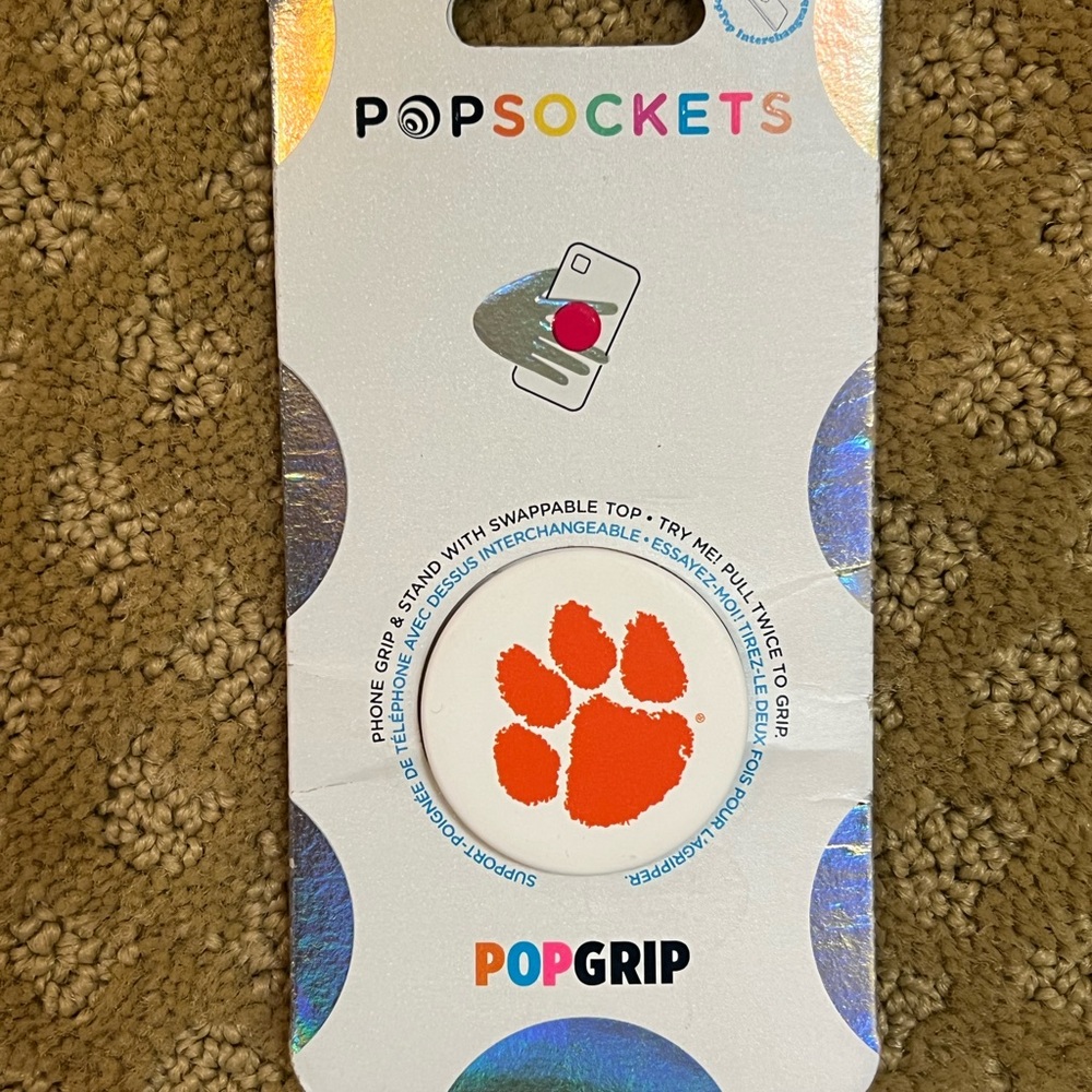 PopSocket Clemson Paw Print